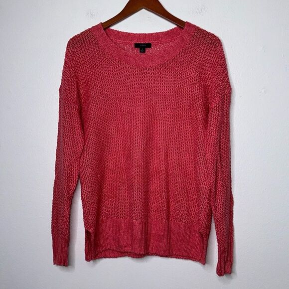 J. Crew Linen Crewneck Knit Pullover Sweater Womens Size Small - Picture 7 of 7